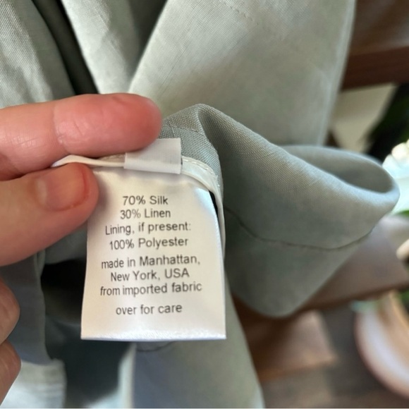 NWT Rachel Comey Silk/ linen top flutter sleeve sz S - Picture 8 of 9